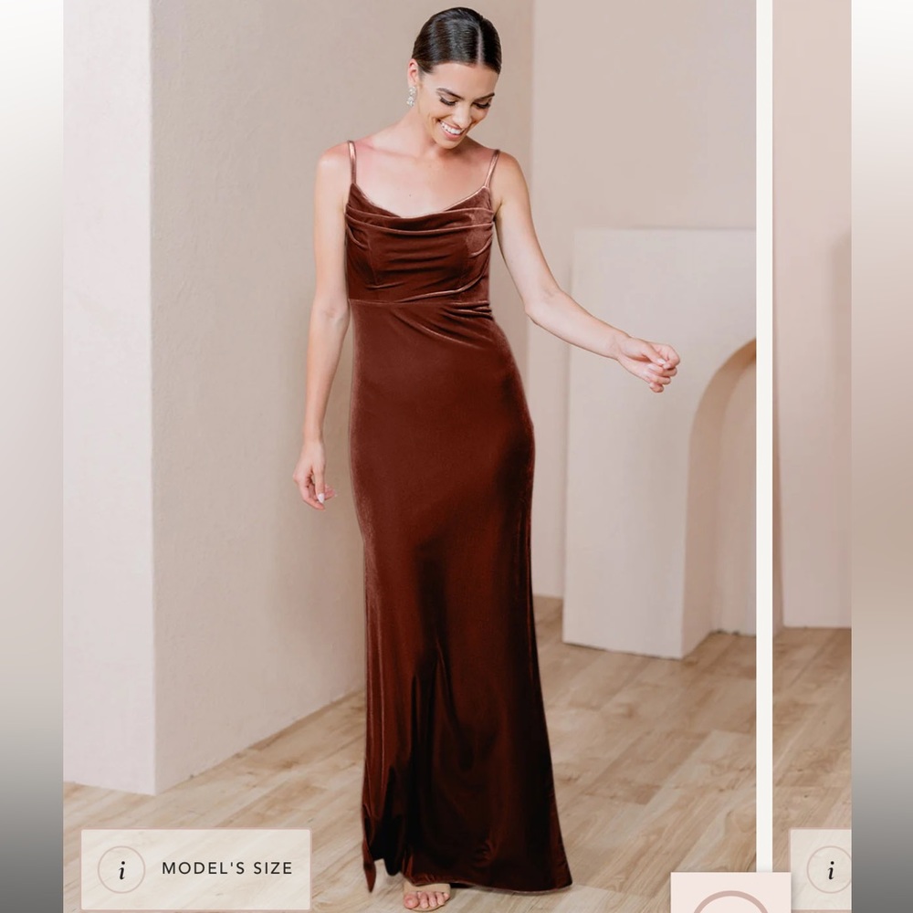 Revelry Skye Velvet Dress Size 12 Terracotta